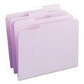 File Folders | Smead 12434 0.75 in. Expansion Reinforced 1/3-Cut Top Tab Colored File Folders - Letter Size/Lavender (100/Box) image number 0