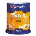  | Verbatim 95102 4.7 GB 16X DVD-R Discs Spindle - Silver (100/Pack) image number 0