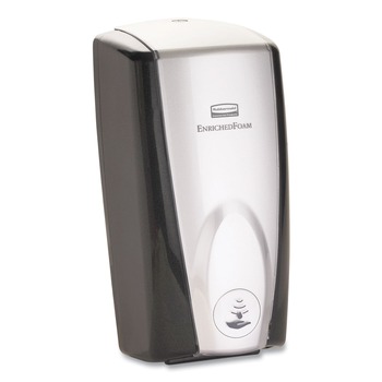  | Rubbermaid Commercial FG750411 AutoFoam 1100 ml 5.2 in. x 5.25 in. x 10.9 in. Touch-Free Dispenser - Black/Chrome