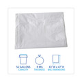 Trash & Waste Bins | Boardwalk H8647TWK 43 in. x 47 in. 56 gal. 0.9 mil Linear Low Density Industrial Can Liners - White (100/Carton) image number 1