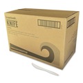 Cutlery | Boardwalk BWKKNIFEMWPPIW 5.86 in. Mediumweight Wrapped Polypropylene Plastic Knife Cutlery - White (1000/Carton) image number 0