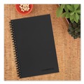 Notebooks & Pads | Cambridge 06074 8 in. x 5 in. Sheets 1-Subject Wide/Legal Rule Wirebound Business Notebook - Black Linen Cover image number 1