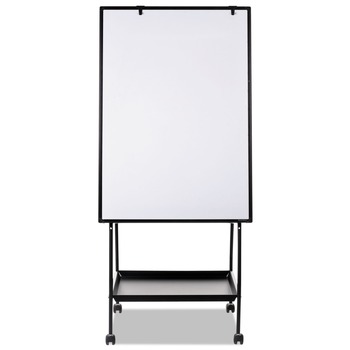 MasterVision EA49125016 29-1/2 in. x 74.88 White Surface Black Metal Frame Creation Station Dry Erase Board