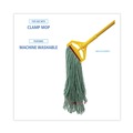 | Boardwalk BWK503GNNB Premium Standard Cotton/Rayon Fiber Mop Head - Large, Green (12/Carton) image number 5