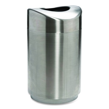Rubbermaid Commercial FGR2030SSPL Eclipse 30-Gallon Curved Open Top Waste Receptacle (Stainless Steel)
