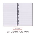 Notebooks & Pads | Universal UNV66410 9.5 in. x 6 in. 3-Subject Medium/College Rule Wirebound Notebook - Black Cover image number 8
