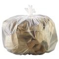 Trash Bags | Boardwalk Z6639HN GR1 High Density 33-Gallon 13 microns Can Liners - Natural (25 Bags/Roll, 10 Rolls/Carton) image number 3