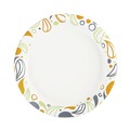  | Boardwalk BWKDEER9PLT 9 in. Diameter Coated/Soak Proof Deerfield Printed Paper Plates - Multicolor (125/Pack, 8 Packs/Carton) image number 0