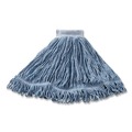 Mops | Rubbermaid Commercial FGD25306BL00 Super Stitch Cotton/Synthetic Blend Mop Head - Large, Blue image number 1