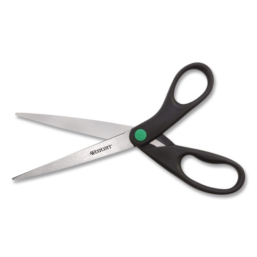 Arts & Crafts Supplies | Westcott 13138 KleenEarth 9 in. Long 3.75 in. Cut Length Scissors - Straight Black Handle image number 0