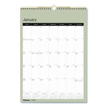Blueline C173121 12-Month (Jan to Dec): 2026 12 in. x 17 in. Minimalistic Artwork Wall Calendar - White/Multicolor Sheets