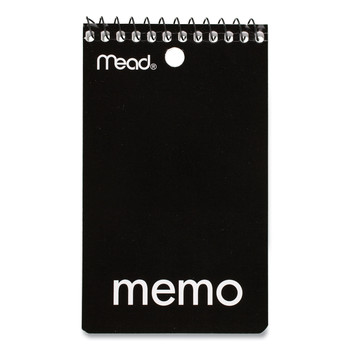 Mead 45354 3 x 5 Sheets (60) Wirebound Medium/College Rule Memo Pad with Wall-Hanger Eyelet - Randomly Assorted Cover Colors/White Sheets