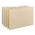 File Folders | Smead 50176 8.5 in. x 11 in. 1/5-Cut Top Tab Indexed A to Z File Guide Set - Manila (25/Set) image number 2