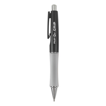 Pilot 36100 Dr. Grip Medium 1 mm Retractable Ballpoint Pen - Black Ink/Black Barrel