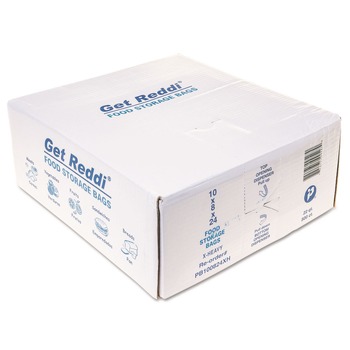 Inteplast Group PB100824XH 22-Quart 1.2 mil. 10 in. x 24 in. Food Bags - Clear (500/Carton)