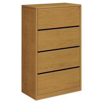 HON H10516.CC 36 in. x 20 in. x 59.13 in. 10500 Series Four-Drawer Lateral Letter/Legal File Cabinet - Harvest