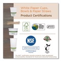 Cups and Lids | World Centric CU-PA-8 8 oz. Paper Hot Cups - White (1000/Carton) image number 2