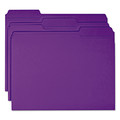 File Folders | Smead 13034 1/3-Cut Tabs Assorted Letter Size 0.75 in. Expansion Reinforced Top Tab Colored File Folders - Purple (100/Box) image number 2
