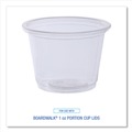 Food Trays, Containers, and Lids | Boardwalk BWKPRTN1TS 1 oz Plastic Souffle/Portion Cups - Clear (2500/Carton) image number 6