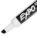 Washable Markers | EXPO 80001A Broad Chisel Tip Low-Odor Dry-Erase Marker - Black (1 Dozen) image number 3