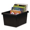 Boxes & Bins | Storex 61427U06C Storage Bin with Lid, 4 gal, 11.25-in x 11.25-in x 7.87-in, Black, 6/Pack image number 6