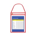 Label & Badge Holders | C-Line 41924 75-Sheet 1-Pocket 9 in. x 12 in. Shop Ticket Holder with Strap and Red Stitching (15/Box) image number 3