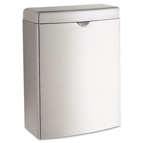 Trash & Waste Bins | Bobrick B-270 Contura 1-Gallon Sanitary Napkin Receptacle - Stainless Steel image number 0