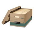 Boxes & Bins | Bankers Box 1270101 STOR/FILE 12.88 in. x 25.38 in. x 10.25 in. Medium-Duty Recycled Storage Boxes - Kraft/Green (12/Carton) image number 0