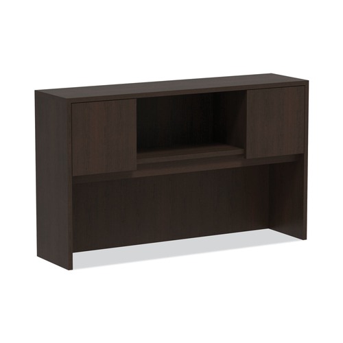 Office Desks & Workstations | Alera ALEVA286015ES Valencia Series 58.88 in. x 15 in. x 35.38 in. 4-Compartment Hutch with Doors - Espresso image number 0