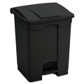 Trash & Waste Bins | Safco 9923BL 23 Gallon Large Capacity Plastic Step-On Receptacle - Black image number 0