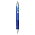 Pens | BIC VLG11 BLU Medium 1 mm Velocity Easy Glide Retractable Ballpoint Pen - Blue Ink, Translucent Blue Barrel (1-Dozen) image number 1