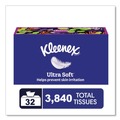 Tissues | Kleenex 54316 Ultra Soft 3-Ply Facial Tissue - White (8/Carton) image number 2