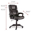 Office Chairs | Alera ALEBRN42B19 18.15 in. to 21.77 in. Seat Height Brosna Series Mid-Back Task Chair Supports Up to 250 lbs. - Black Seat/Back, Black Base image number 5