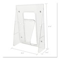 Desk Shelves | Deflecto 55501 9.13 in. x 3.25 in. x 11.88 in. Stand-Tall Wall-Mount Magazine Literature Rack - Clear image number 5