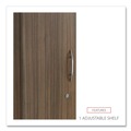Office Filing Cabinets & Shelves | Alera VA621224WA 11.88 in. x 22.78 in. x 65 in. Valencia Series Wardrobe - Modern Walnut image number 6