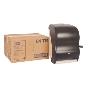Tork 84TR 12.94 in. x 9.25 in. x 15.5 in. Hand Towel Roll Dispenser - Smoke
