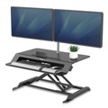 Office Desks & Workstations | Fellowes Mfg Co. 8215001 Lotus LT 34.38 in. x 28.38 in. x 7.62 in. Sit-Stand Workstation- Black image number 4