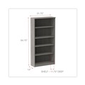 Office Filing Cabinets & Shelves | Alera ALEVA636632GY 31.75 in. x 14 in. x 64.75 in. Valencia Series 5 Shelf Bookcase image number 3