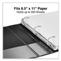 Binders | Universal UNV20743 11 in. x 8.5 in. 1.5 in. Capacity 3 Rings Slant D-Ring View Binder - Black image number 6