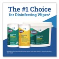 Hand Wipes | Clorox 15948 1-Ply 7 in. x 8 in. Disinfecting Wipes - Lemon Fresh, White (75/Canister) image number 9
