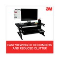 Monitor Stands | 3M DH240MB 30 Sheet Capacity Adhesive Monitor Mount Swing Arm Plastic Copyholder - Black/Silver Clip image number 4