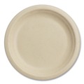 Bowls and Plates | World Centric PL-SC-U7-LFS 7 in. Diameter Paper Fiber Plates - Natural (1000/Carton) image number 0