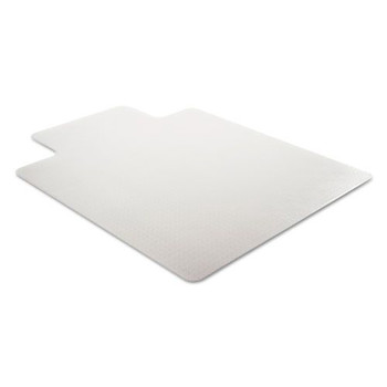 Deflecto CM13233 45 x 53 DuraMat Moderate Use Wide Lipped Chair Mat for Low Pile Carpet - Clear