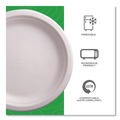  | Eco-Products EP-P013 9 in. Renewable Sugarcane Plates - Natural White (10 Packs/Carton) image number 7