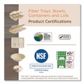 Food Trays, Containers, and Lids | World Centric BQSC32LFS 8.3 in. x 8.3 in. x 1.8 in. 32 oz Paper Fiber Bowls - Natural (400/Carton) image number 4