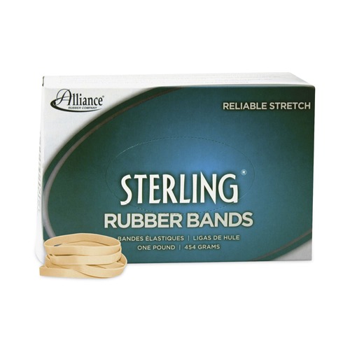 Rubber Bands | Alliance 24625 1 lbs. Box Size 62 0.03 in. Gauge Sterling Rubber Bands - Crepe (1-Box) image number 0