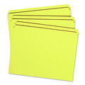 File Folders | Smead 12910 Straight Tabs Letter Size 0.75 in. Expansion Reinforced Top Tab Colored File Folders - Yellow (100/Box) image number 2