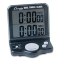 Clocks | Champion Sports DC100 3.5 in. x 1 in. x 4.5 in. LCD Dual Timer/Clock with Jumbo Display - Black image number 0
