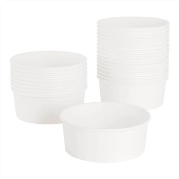 Karat FP-PSB32 6.5 in. x 2.4 in. 32 oz. Paper Food Bucket - White (360/Carton)