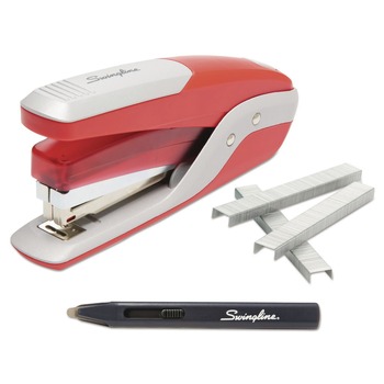 OFFICE STAPLERS | Swingline S7064589A 28-Sheet Capacity Quick Touch Stapler Value Pack - Red/Silver